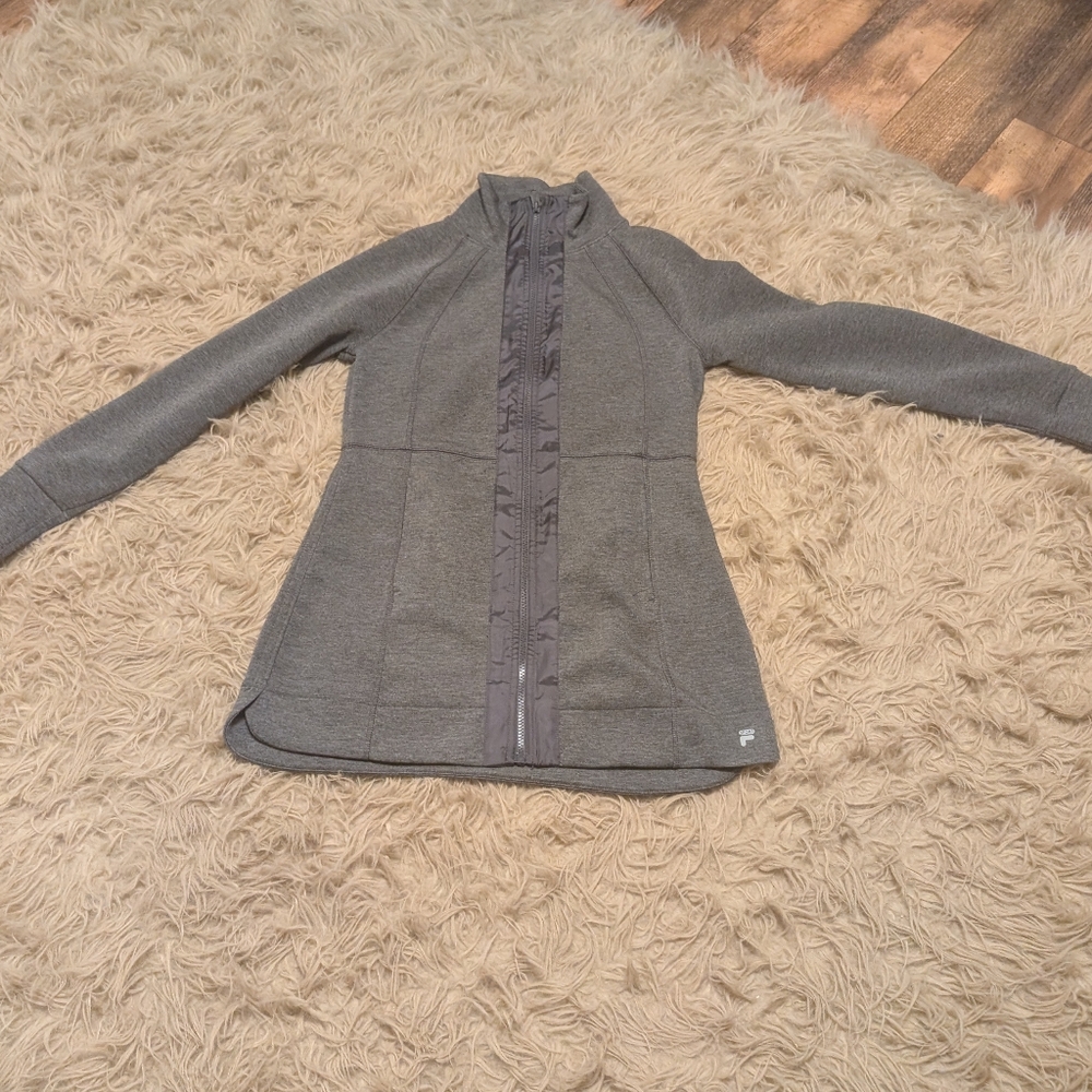 Gray Full-Zip Fila Jacket, Small